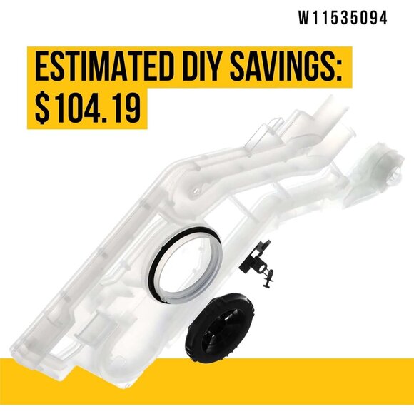 W11535094 Water Inlet Valve for Whirlpool Maytag Dishwasher - Fix No Fill - Picture 4 of 7